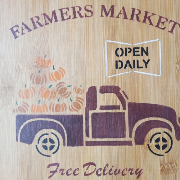 Farmers Market Fall Wooden Sign Farmhouse Handmade - Picture 3 of 6
